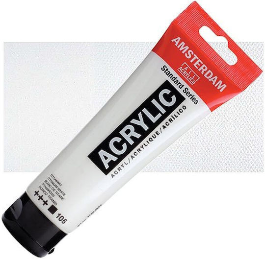 Royal Talens Amsterdam All Acrylics Standard Ακρυλικό Χρώμα Ζωγραφικής Titanium White 105 120ml