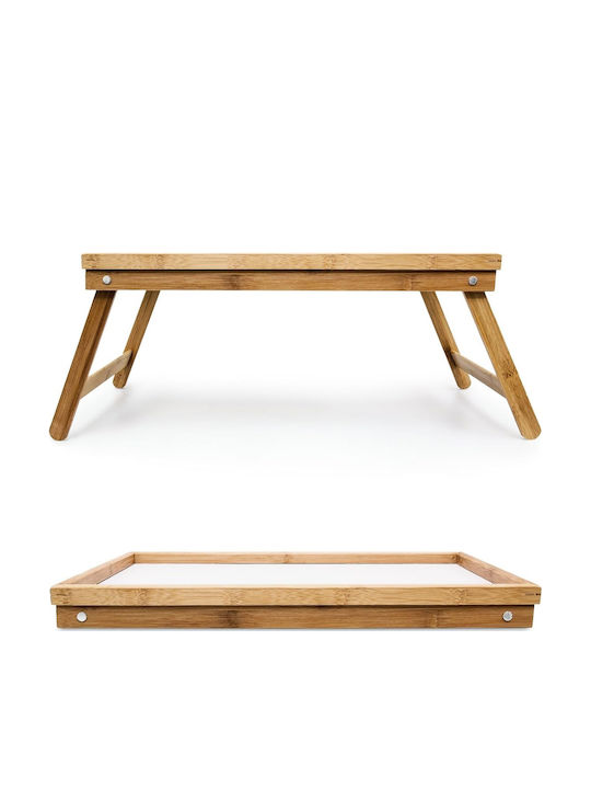 Bakaji Tavă de Pat din Bambus 50x30x22cm