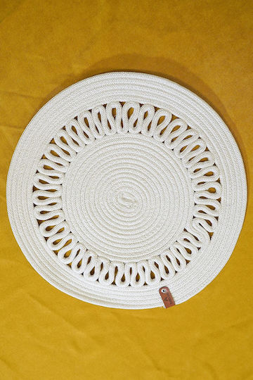 SteweHome Seturi De Masă Din Paie Alb 100x35cm