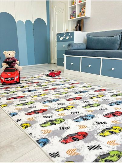 SteweHome Παιδικό Χαλί Λευκό 140x200cm Πάχους 60mm