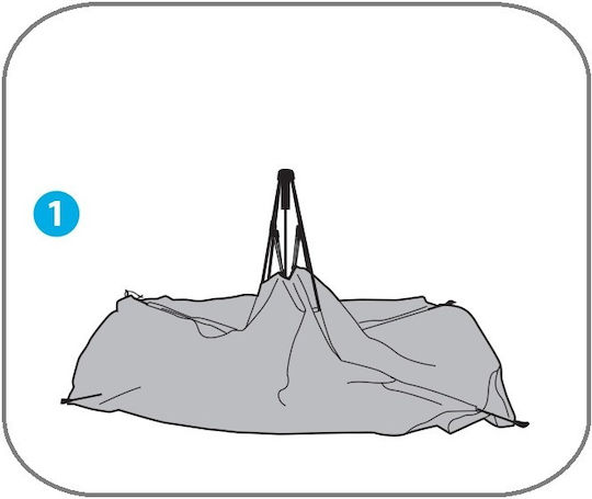Solart Automatic Camping Tent Igloo with Double Cloth 3 Seasons for 4 People 200x200x135cm
