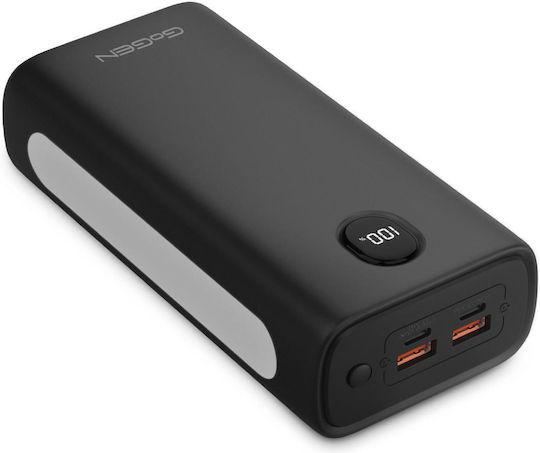 GoGEN Power Bank 30000mAh με 2 Θύρες USB-A και 2 Θύρες USB-C Μαύρο