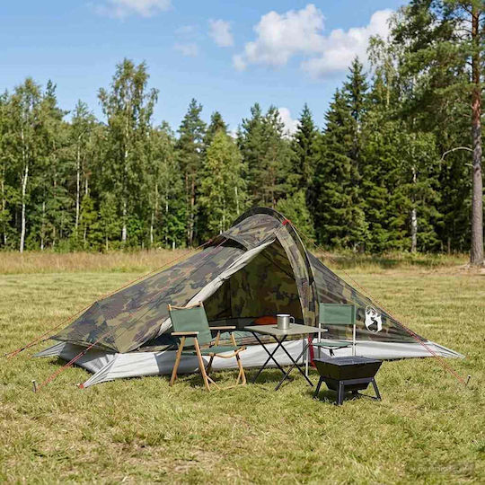vidaXL Σκηνή Camping Πράσινη 4 Εποχών για 2 Άτομα 246x146x100εκ.