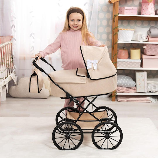 Klassischer Puppen Kinderwagen Beige
