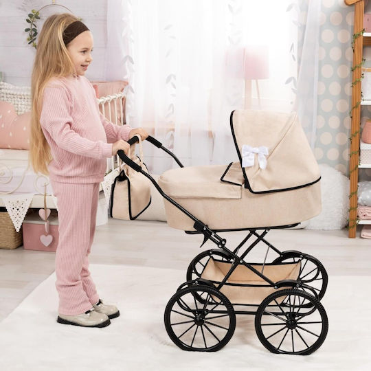 Klassischer Puppen Kinderwagen Beige