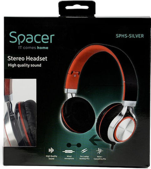 Spacer Căști On Ear Cu Fir Roșii