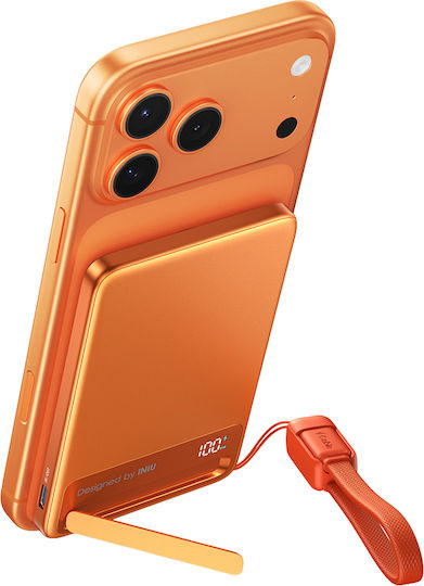 Iniu MagPro Slim MagSafe Power Bank 5000mAh 15W με Θύρα USB-C Πορτοκαλί
