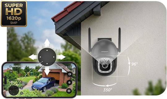 Berdsen IP Überwachungskamera Wi-Fi Full HD+ 5MP Wasserdicht mit Zwei-Wege-Kommunikation