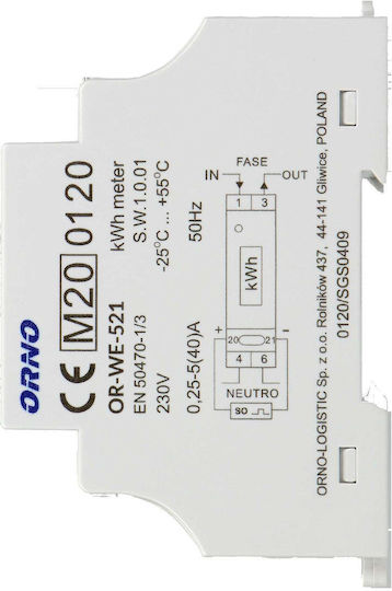 Orno Electric Panel Meter Analog Rail Single Phase EL-WE-521