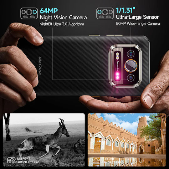 Ulefone Armor 25T Pro 5G Dual SIM (8/256GB) Rugged Smartphone Frost Black