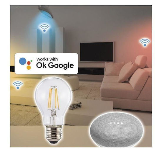 HAMA Smart Λάμπα LED 7W για Ντουί E27 Ρυθμιζόμενο Λευκό