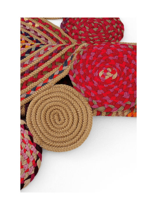SteweHome Summer Wicker Coral Runner Rug 80x150cm