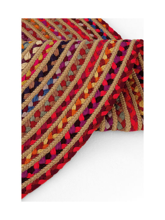 SteweHome Rectangular Summer Wicker Coral Rug 100x150cm