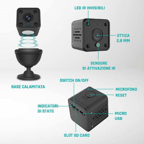 iSnatch Hidden Camera WiFi 720P with Memory Card Slot and Motion Detector