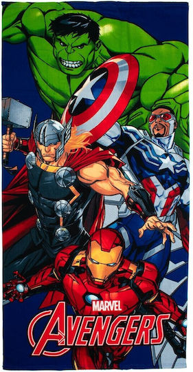 Quick Dry Marvel Avengers Beach Towel 670 70x140 Blue 100% Microfiber