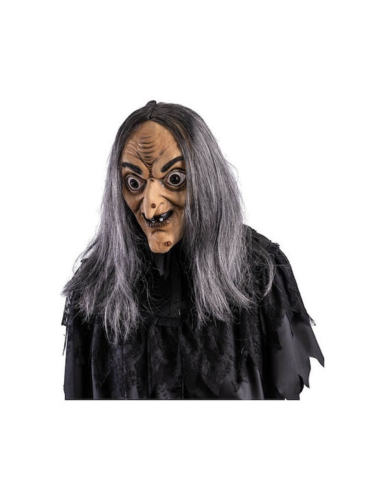 Carnival Mask Full Face Latex Witch With Hair