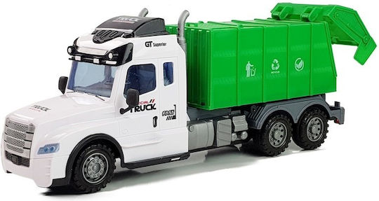 Lean Toys Garbage truck Remote Controlled Car Green