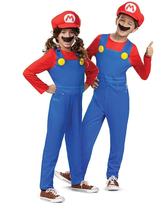 Costum de Carnaval pentru Copii Super Mario MARIO CLASIC ELEVAT