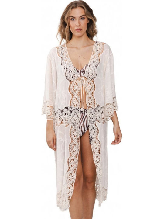 Pastunette Women's Beachwear Caftan Off-white