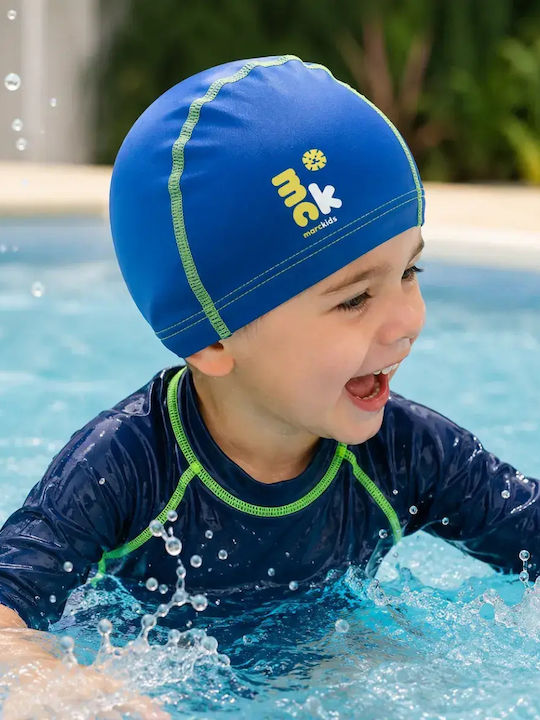 Παιδικό Υφασμάτινο Σκουφάκι Πισίνας Marckids Medium Μπλε