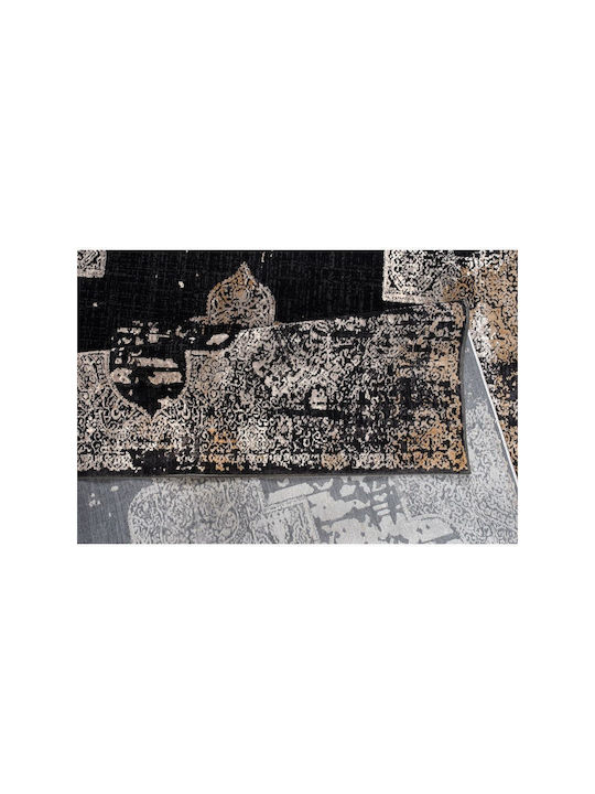 SteweHome Χαλί Διάδρομος Μαύρο 80x400cm