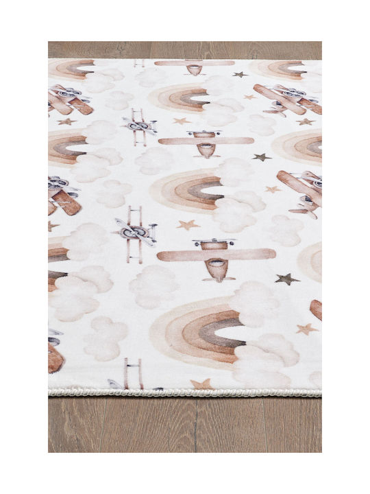 SteweHome Kids Rug Brown 100x200cm Thickness 60mm