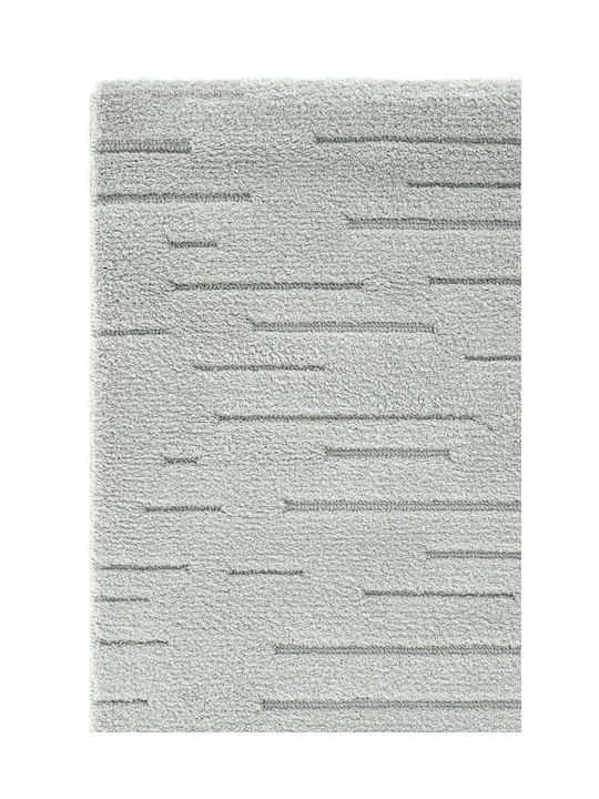 SteweHome Rectangular Cotton Gray Rug 100x350cm