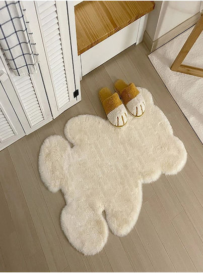 SteweHome Παιδικό Χαλί Μπεζ Στρογγυλό με Διάμετρο 50cm Πάχους 60mm