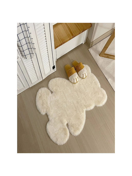SteweHome Covor Pentru Copii Bej Rotund Cu Diametru 60cm Grosime 60mm