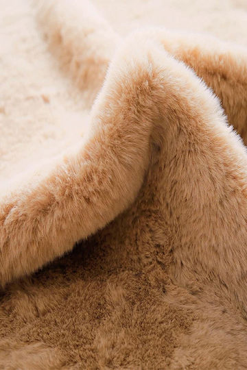SteweHome Kids Rug Beige Round with Diameter 60cm Thickness 60mm