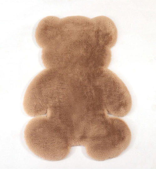 SteweHome Kids Rug Beige Round with Diameter 60cm Thickness 60mm