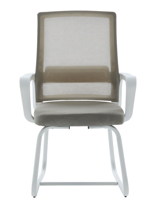 Visitor Chair Palma with Arms in White Colour 46x52x94cm 2pcs