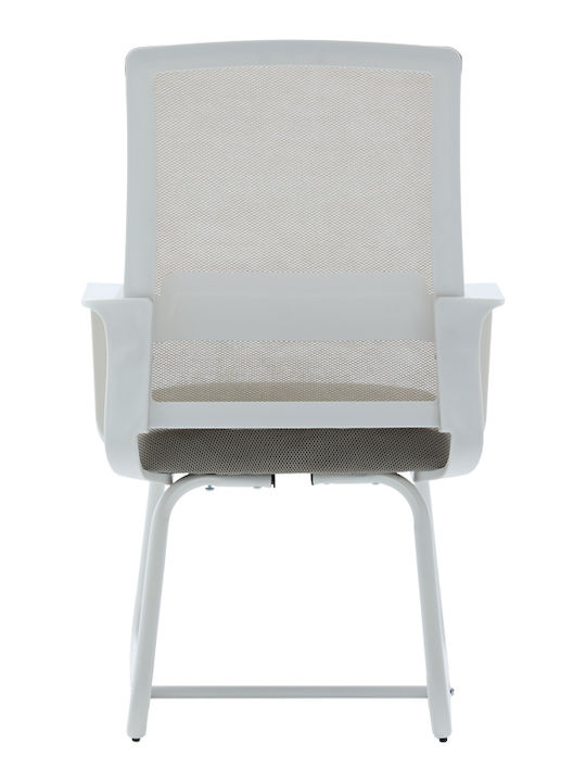 Visitor Chair Palma with Arms in White Colour 46x52x94cm 2pcs