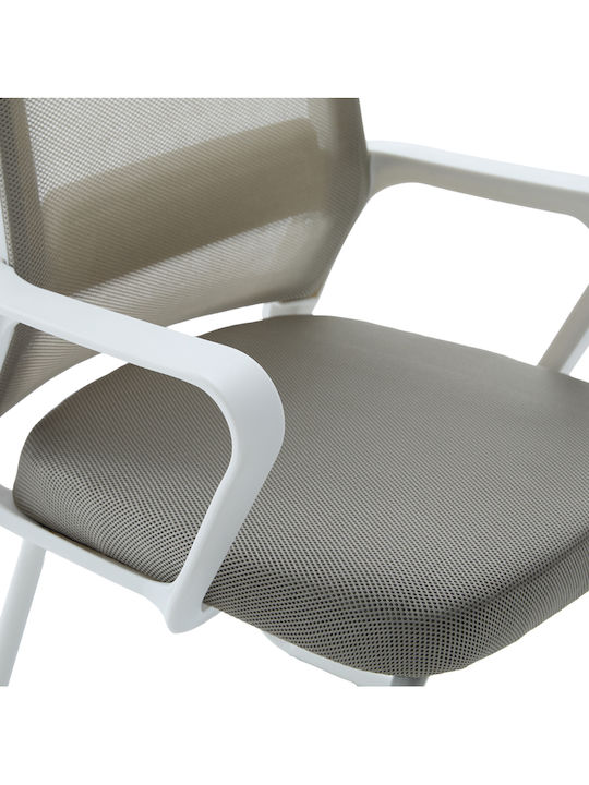 Visitor Chair Palma with Arms in White Colour 46x52x94cm 2pcs