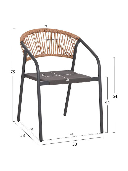 Garten- und Outdoor-Möbelsets 5 Stück Grau