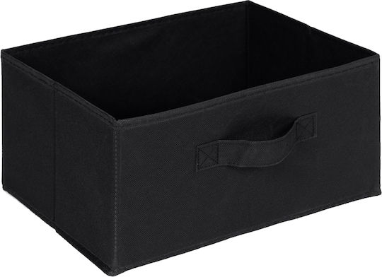 Fabric Chest of Drawers Nisos-4 Oak 4 Drawers Black Fabric 40x30x89cm Black Metal Frame