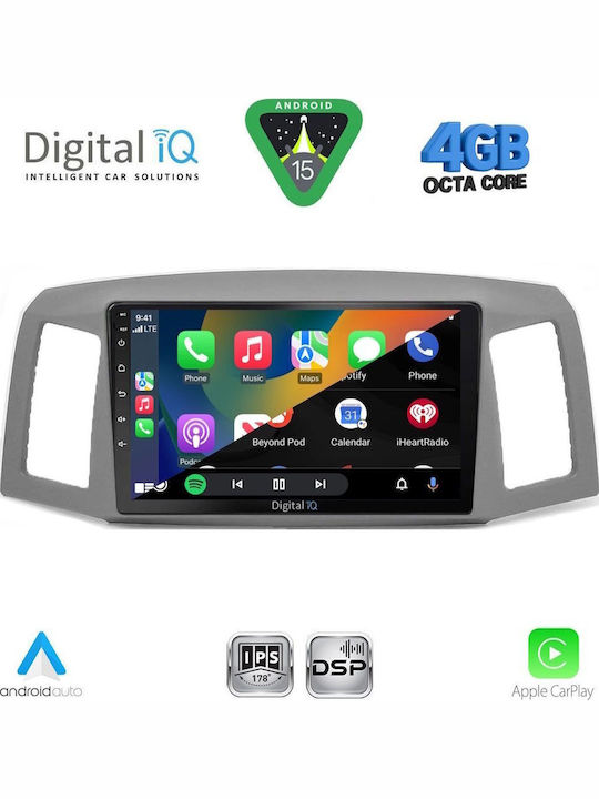 Digital IQ Car Audio System for Jeep Grand Cherokee 2005-2007 Bluetooth USB WiFi GPS Apple CarPlay Android Auto with 10" Touch Screen