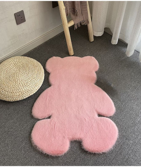 SteweHome Kids Rug Pink By Meter Width 90cm Thickness 60mm
