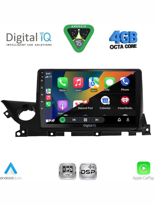 Digital IQ Car Audio System for Mazda 6 2021 (Bluetooth/USB/WiFi/GPS/Apple CarPlay/Android Auto) with 9" Touch Screen