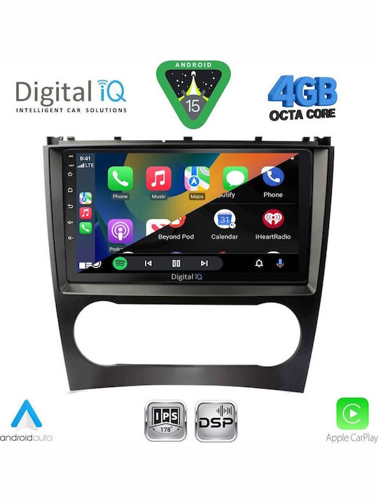 Digital IQ Car Audio System for Mercedes-Benz CLK Class 2004-2008 Bluetooth USB WiFi GPS Apple CarPlay Android Auto with 9" Touch Screen