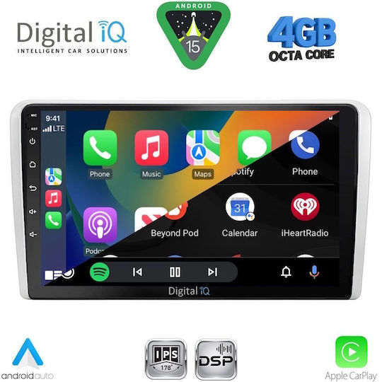 Digital IQ Ηχοσύστημα Αυτοκινήτου για Opel Corsa / Meriva / Tigra / Vectra 2004-2014 (Bluetooth/USB/WiFi/GPS/Apple-Carplay/Android-Auto) με Οθόνη Αφής 9"