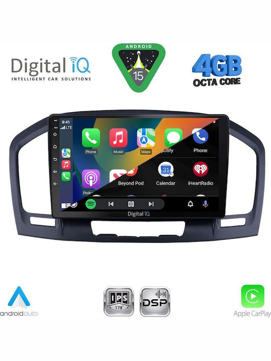 Digital IQ Ηχοσύστημα Αυτοκινήτου για Opel Insignia 2008-2013 (Bluetooth/USB/WiFi/GPS/Apple-Carplay/Android-Auto/CD) με Οθόνη Αφής 9"