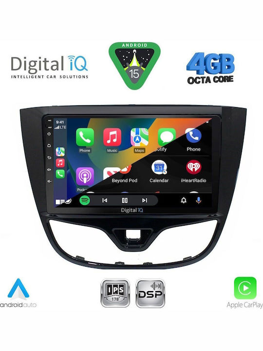 Digital IQ Car Audio System for Opel Karl 2014-2019 Bluetooth USB WiFi GPS Apple CarPlay Android Auto with 10" Touch Screen