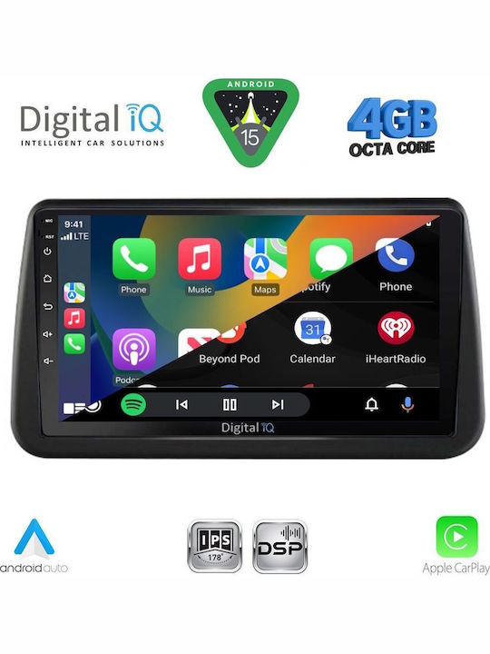 Digital IQ Car Audio System for Opel Meriva 2010-2017 (Bluetooth/USB/WiFi/GPS/Apple CarPlay/Android Auto) with 9" Touch Screen