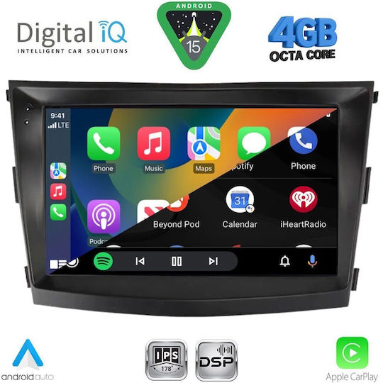 Digital IQ Car Audio System for SsangYong Tivoli 2016-2024 Bluetooth USB Wi-Fi GPS Apple CarPlay Android Auto with 9 Inch Touch Screen DIGITAL IQ RSG 6658 CPA