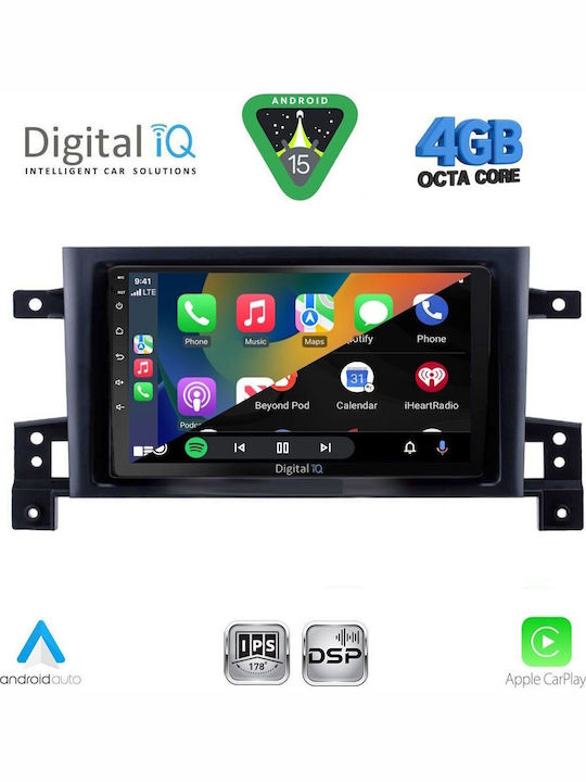 Digital IQ Auto-Audiosystem Für Suzuki Grand Vitara 2005-2015 Bluetooth USB Eingebautes Wi-Fi GPS Apple CarPlay Android Auto Mit 9 Zoll Touchscreen