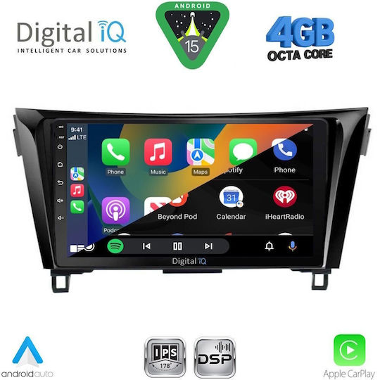 Digital IQ Ηχοσύστημα Αυτοκινήτου για Nissan Qashqai / X-Trail 2014-2021 (Bluetooth/USB/WiFi/GPS/Apple-Carplay/Android-Auto) με Οθόνη Αφής 10"