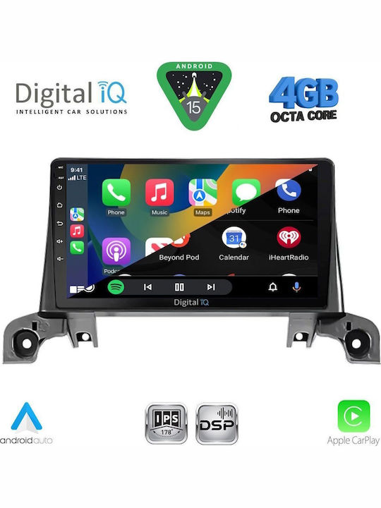 Digital IQ Car Audio System for Peugeot 3008 2016 Bluetooth USB WiFi GPS Apple CarPlay Android Auto with 9" Touch Screen