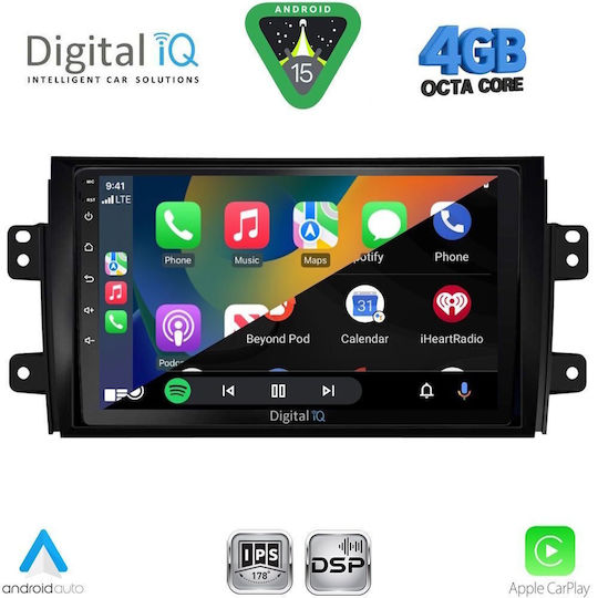 Digital IQ Car Audio System for Fiat Sedici Suzuki SX4 2005-2013 Bluetooth USB WiFi GPS Apple CarPlay Android Auto with 9" Touch Screen