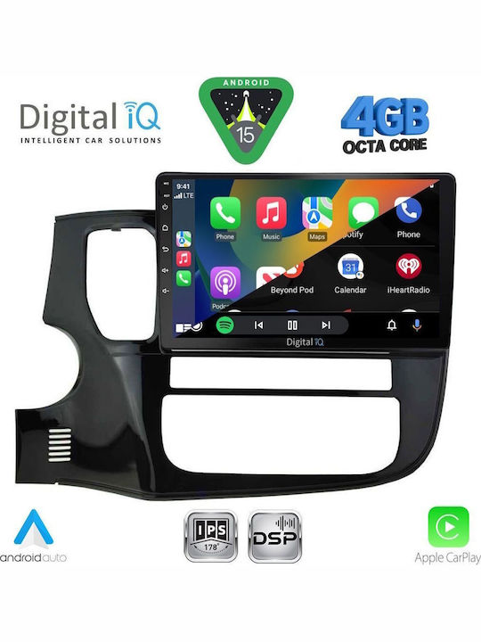 Digital IQ Car Audio System for Mitsubishi Outlander 2013-2020 Bluetooth USB WiFi GPS Apple CarPlay Android Auto with 10" Touch Screen